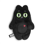 Игрушка "Мякиши" "Котик Бу" с белой маской и светящимися в темноте глазами