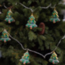 Новогодняя гирлянда нить Ёлочки 10 LED