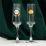 Набор бокалов для шампанского «Жених и невеста», деколь