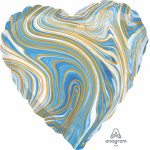 An Сердце Мрамор Голубой  / Heart Blue marble