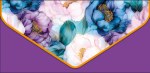 Конверт для денег премиум Волшебные цветы, Фиолетовый, фольга, soft-touch