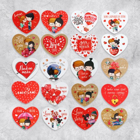 Открытки-валентинки «Любовные истории», Микс