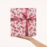Упаковочная бумага Бантики, Розовый, 70гр