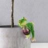 Фигурка для флорариума «Лягуха с бокалом - расслабляемся», полистоун, декор на кашпо