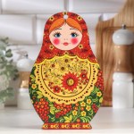 Доска разделочная сувенирная Дарим Красиво «Матрёшка», дерево, разноцветная