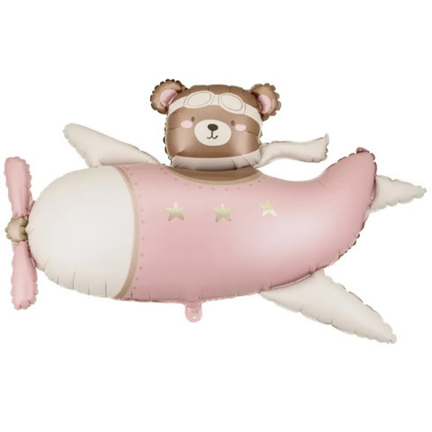 PD Фигура Мишка в самолете, Розовый / Light Pink