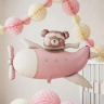 PD Фигура Мишка в самолете, Розовый / Light Pink