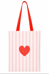 Сумка шоппер текстильная премиум Сердце смайл