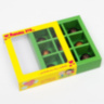 Коробка картонная с обечайкой под 9 конфет, "Любовь-это", желто-зеленая