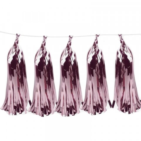 Распродажа Гирлянда Тассел Сиреневый, фольга