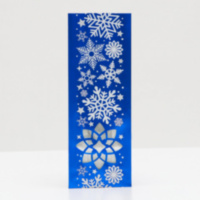 Пакет бумажный фасовочный "Снежинка", голубой с окном