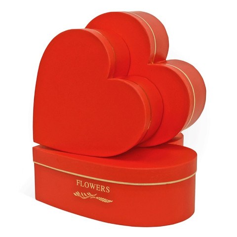 Коробка Сердце Алый Flowers