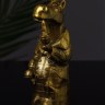 Фигурка гипс «Конь в пальто», золото