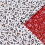 Бумага упаковочная глянцевая, двусторонняя "Новогоднее настроение" #нг