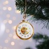 Ёлочная игрушка новогодняя «Часы», хдф