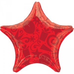 РАСПРОДАЖА! Звезда Шары и Подарки Красная / Festive Red Star S30
