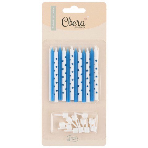 Свечи Звездочки, Голубой микс