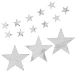Гирлянда-подвеска Звезда, Серебро, Металлик