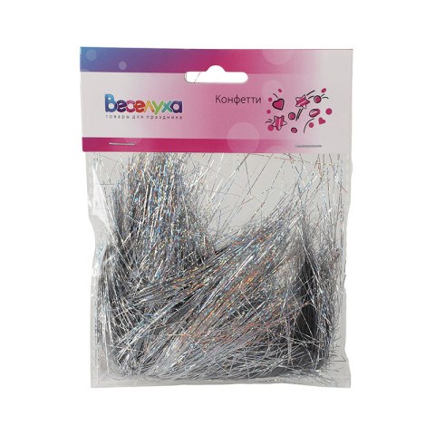Конфетти "Волосы ангела" серебряные Конфетти "Волосы ангела" серебряные