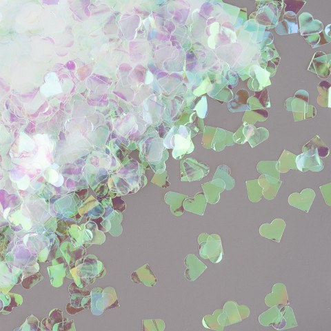 Конфетти фольга Сердце, Перламутр, Хамелеон