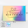Набор мини-открыток с голографией Happy birthday, подарок