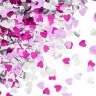 Конфетти фольга Сердце, Розовый микс, Металлик