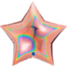 G Звезда Розовое золото голография / Star Rose Gold Glitter Holographic