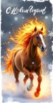 Конверт для денег, С Новым Годом! (конь - огонь) Конверт для денег, С Новым Годом! (конь - огонь)