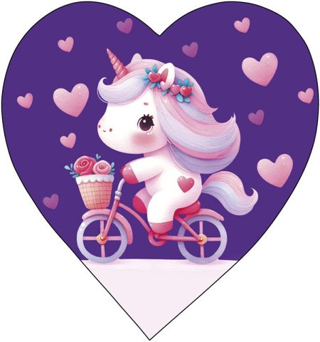 Набор мини открыток Единорог , валентинка