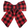 Декоративный бант Праздничные клетки, Красный