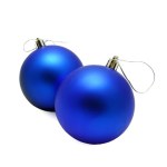 Новогодние шары Синий матовый