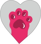 Набор мини-открыток валентинка Лапа