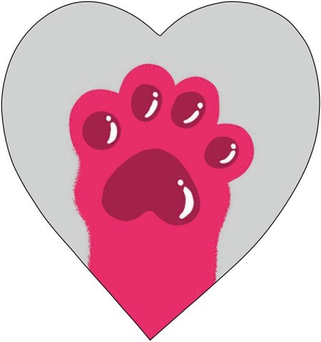 Набор мини-открыток валентинка Лапа