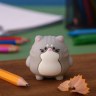 Точилка для карандашей Толстый котик, серый