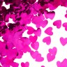 Конфетти фольга Сердце, Фуксия, Металлик