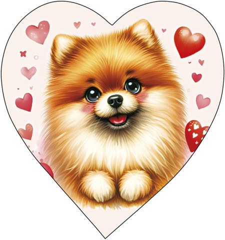 Набор мини-открыток Валентинка Собачка