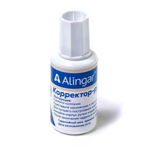 Корректирующая жидкость Alingar, на эмульсионной основе, кисточка