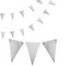 Гирлянда Флажки 20 шт, 20*30 см Серебро, Металлик
