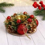 Подсвечник на одну свечу «Грациозо» с цветочками