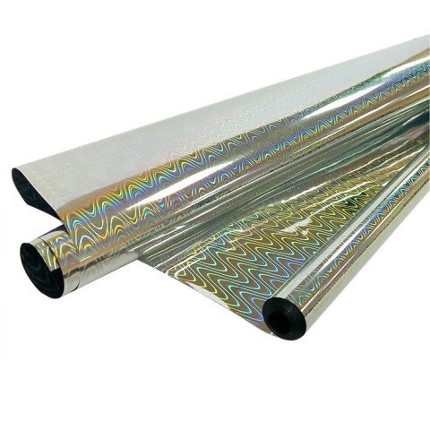 Пленка упаковочная Металл Голография, Серебро