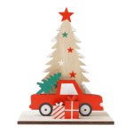 Декоративное украшение Красная машинка с елочкой