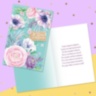 Открытка «В день твоего рождения» акварельные цветы