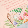 Открытка с конвертом для денег «С Юбилеем» цветы
