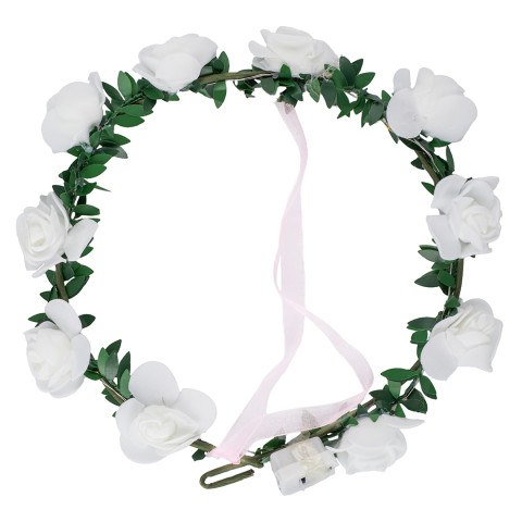 Светодиодный венок из цветов, Белый