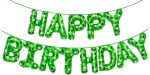 Набор шаров-букв "Happy Birthday", Пиксели, Зеленый
