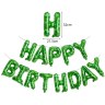 Набор шаров-букв "Happy Birthday", Пиксели, Зеленый
