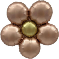 Фигура Цветок, Ромашка (надув воздухом), Розовое Золото, Сатин