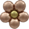 Фигура Цветок, Ромашка (надув воздухом), Розовое Золото, Сатин