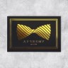 Открытка поздравительная «Галстук-бабочка», чёрный крафт