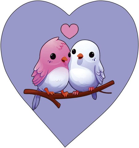 Набор мини-открыток Валентинка Птички